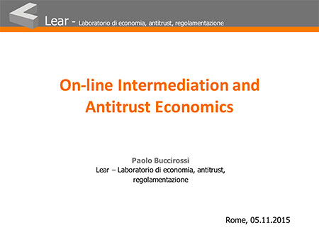 On line Intermediation and Antitrust Economics