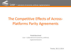 The Competitive Effects of Across-Platforms Parity Agreements