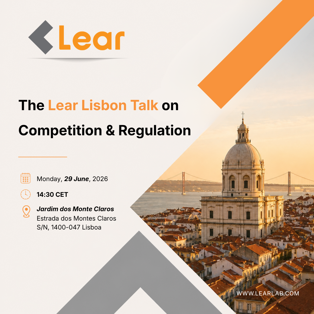 Save the date | The Lear Lisbon Talk on Competition & Regulation - Lear